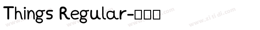 Things Regular字体转换